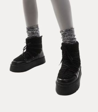 Image of black platform boots