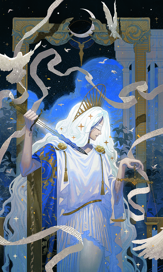 El arte digital del personaje muestra a un personaje femenino con una corona y sosteniendo una daga.