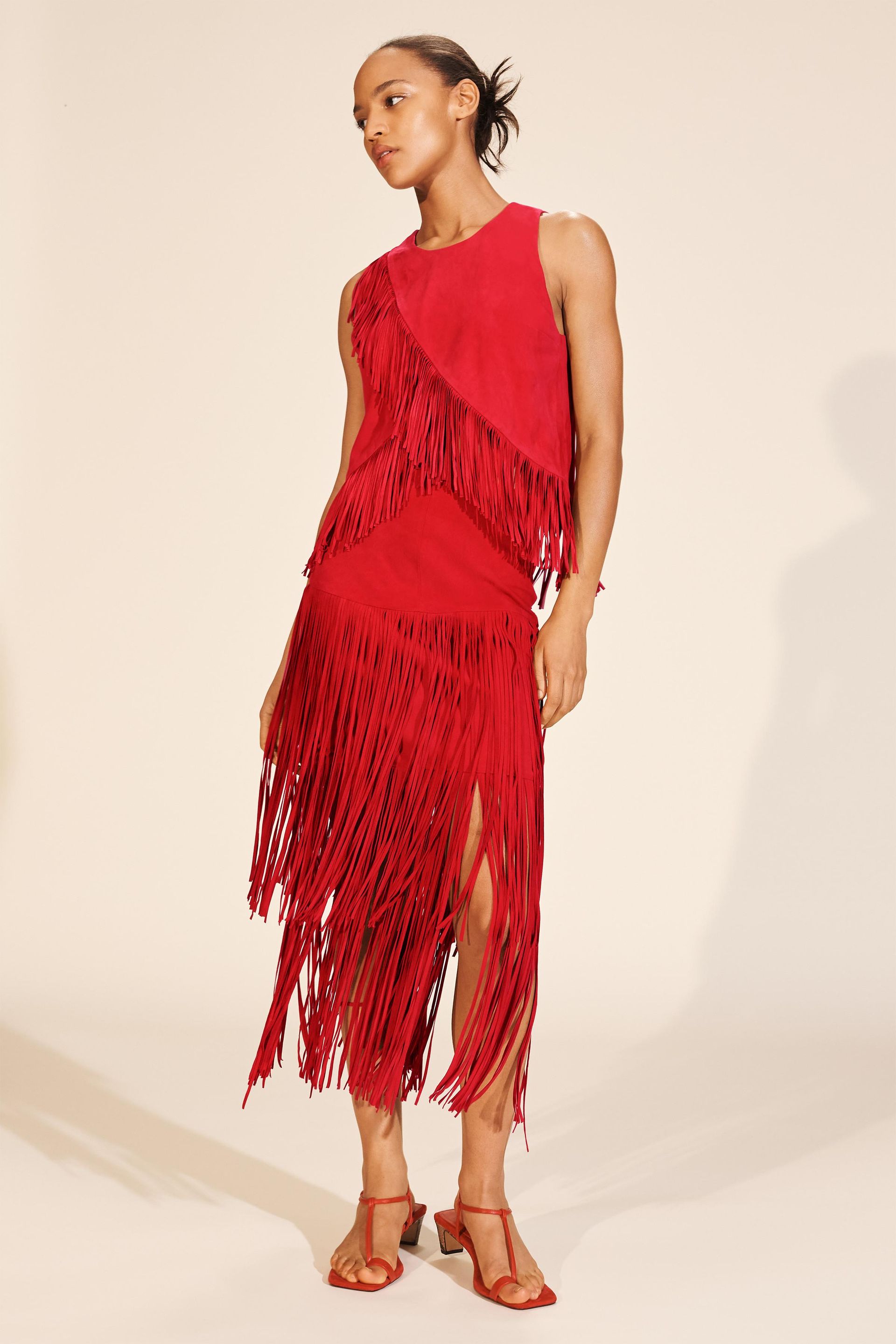 Limited Edition Suede Leather Fringed Top