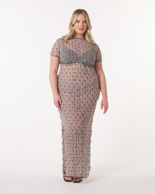 Daisy Maxi Dress in Lace Mesh