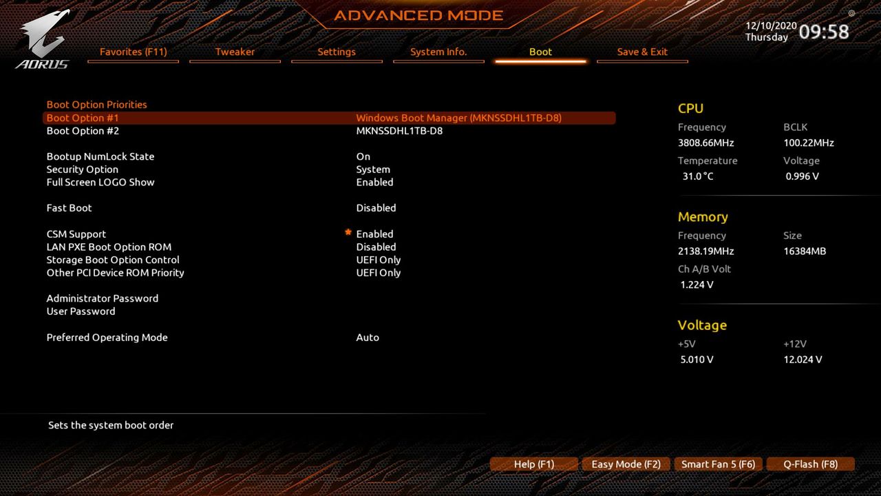 Gigabyte B550M Aorus Pro