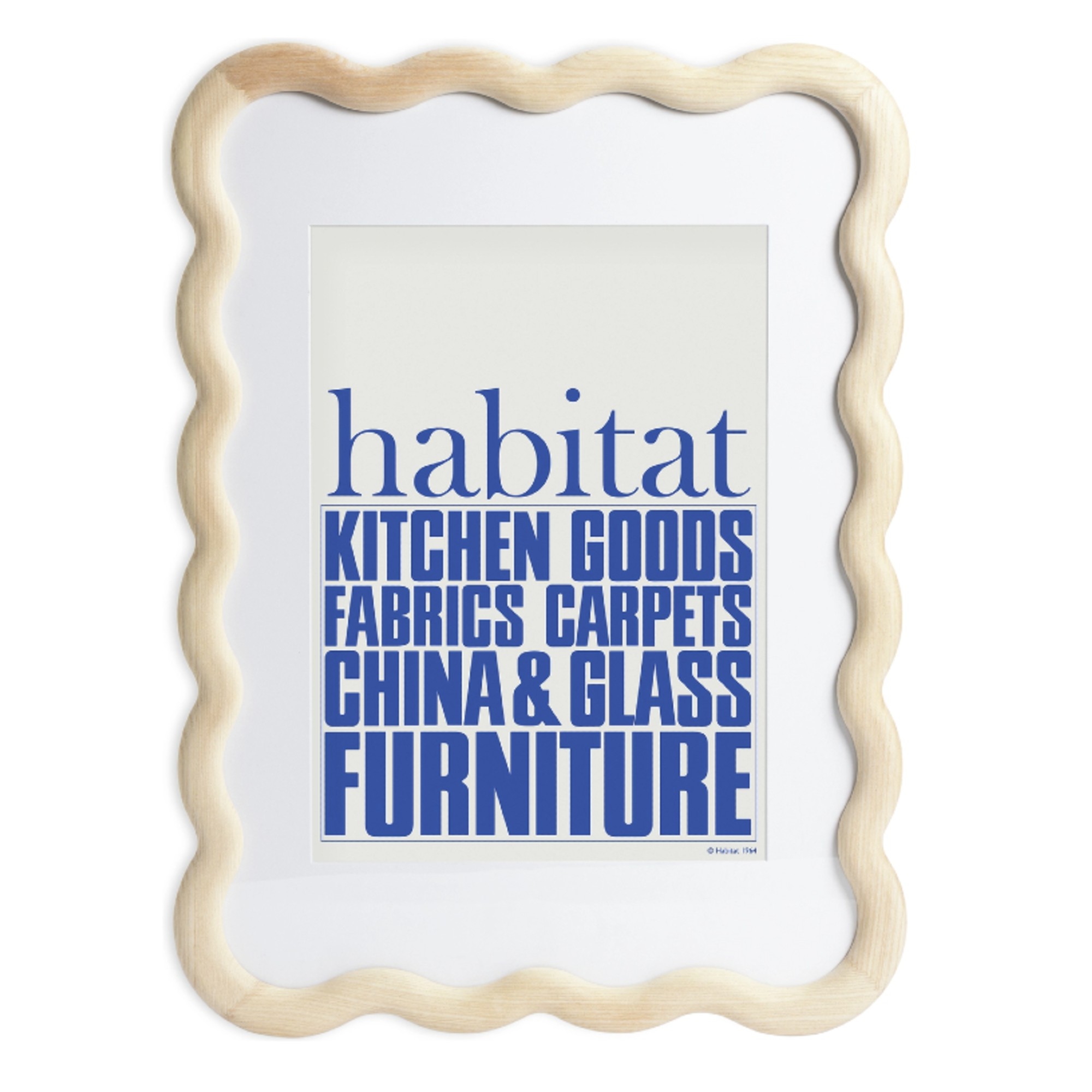 Habitat 60 Wavy Wooden Picture Frame - Natural - A3