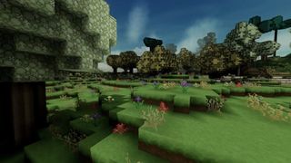 Free games like Minecraft - Terasology - a beautiful voxel landscape full of flowers and trees