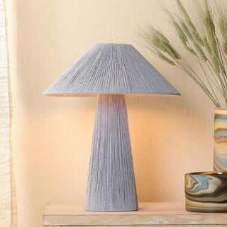 Blue rattan lamp