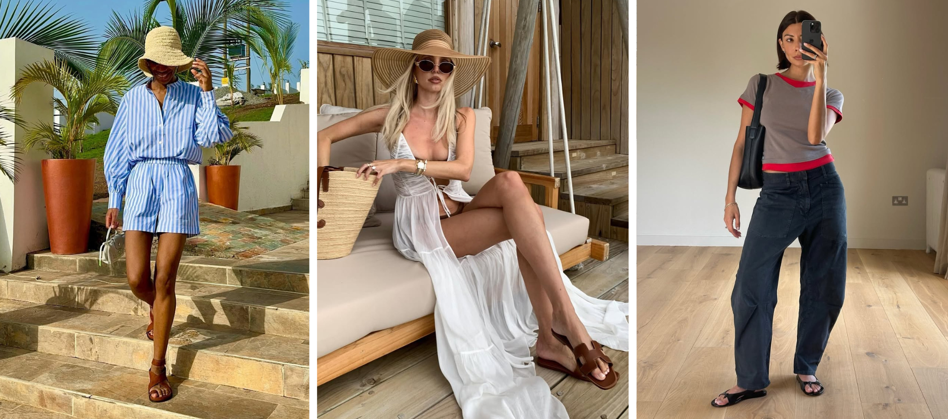 influencers wearing designer sandals