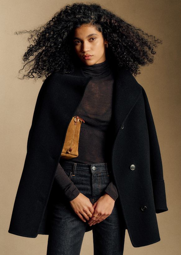 Rafael Coat - Black - Wool - S&amp;eacute;zane