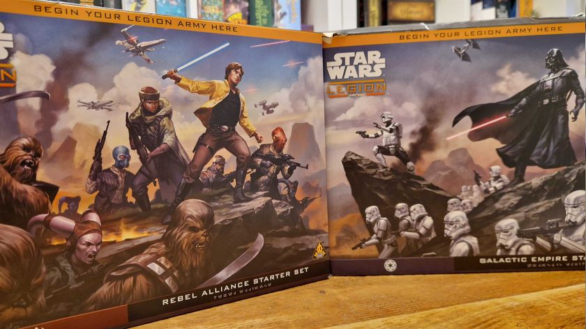 Two Star Wars: Legion Starter Set boxes beside each other on a wooden table