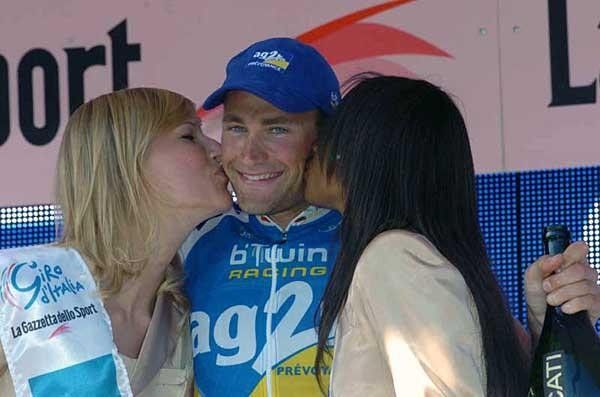 A big grin for AG2R's Tomas Vaitkus on the podium