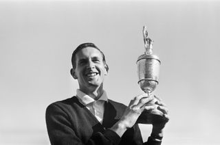 Bob Charles holds the Claret Jug in 1963