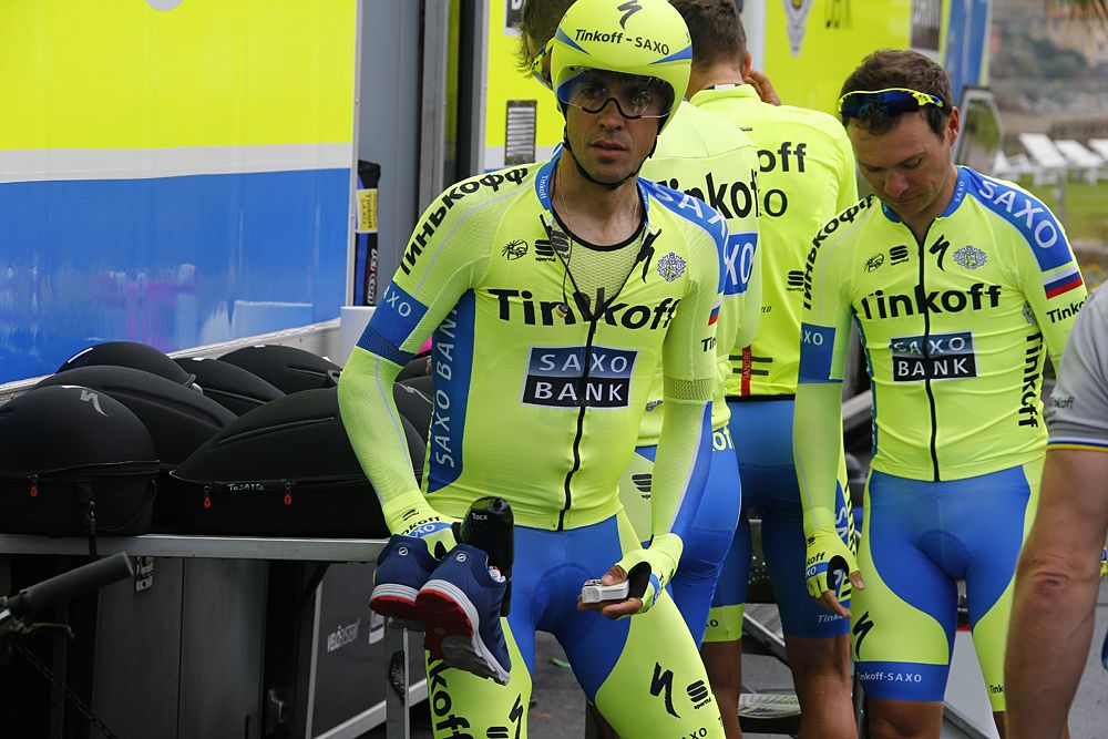 Alberto Contador (Tinkoff - Saxo) is about to preview the Giro d'Italia team time trial course