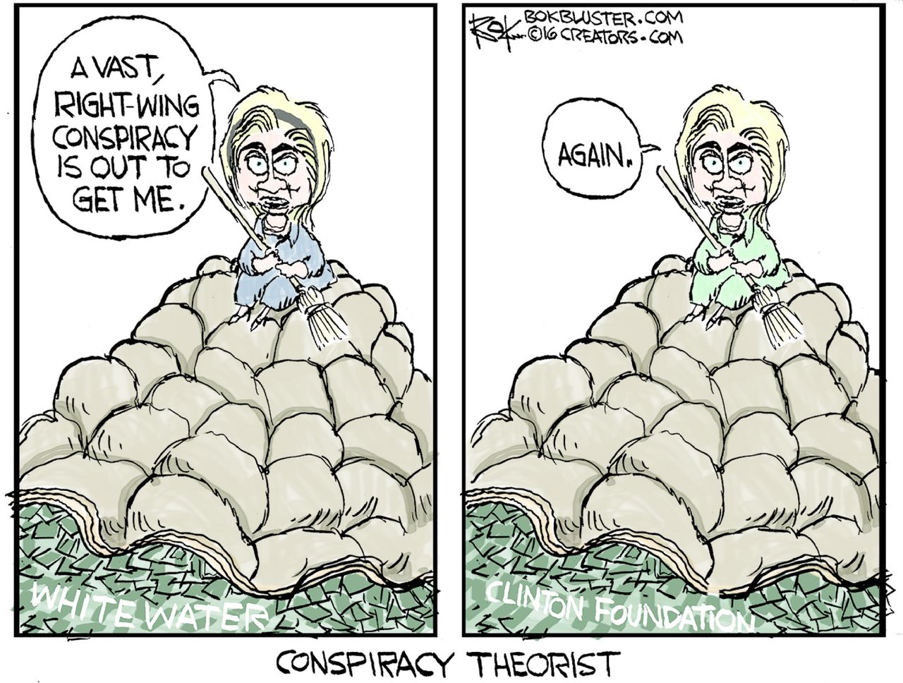 Political cartoon U.S. 2016 election Hillary Clinton