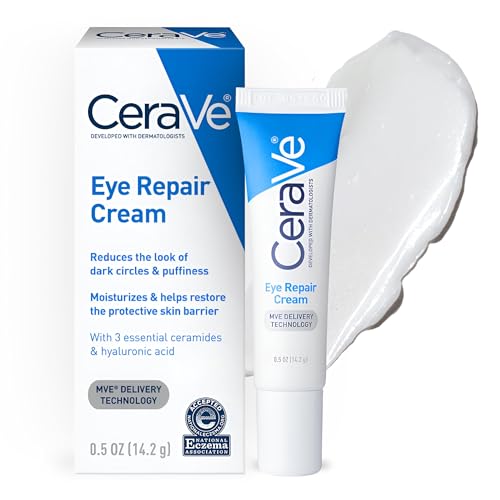 Amazon.com: Cerave Eye Repair Cream, Under Eye Cream for Puffiness and Bags Under Eyes, Hyaluronic Acid + Niacinamide + Marine Botanical Complex, Oil Free & Opthalmologist Tested : Beauty & Personal Care