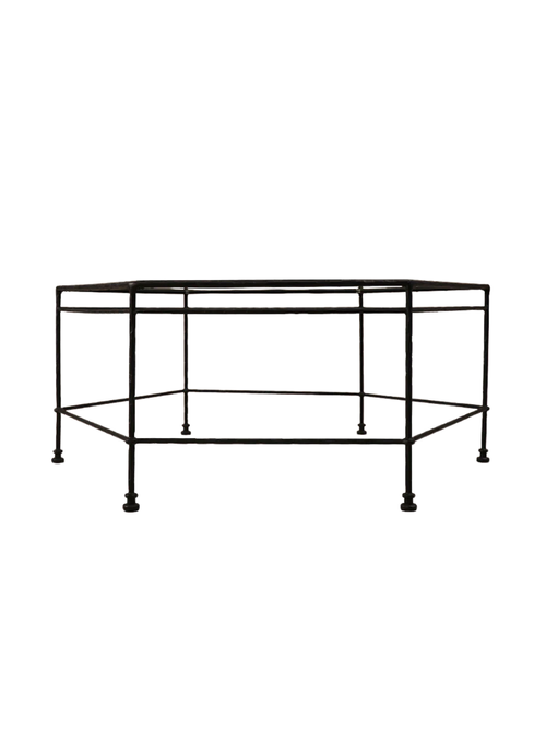 Provence Outdoor Glass Hexagonal Coffee Table
