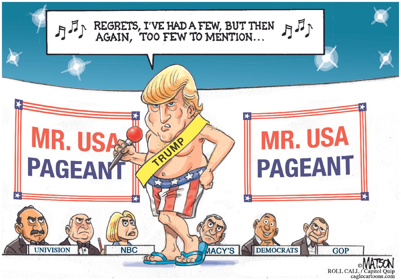 Political cartoon U.S. Donald Trump