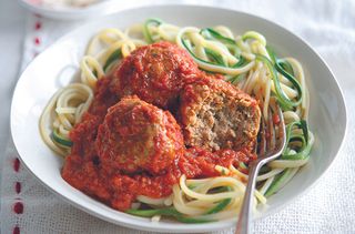 Dinner ideas for two: Turkey and courgette pasta in tomato sauce