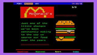 McDonald's nostalgic teletext advert