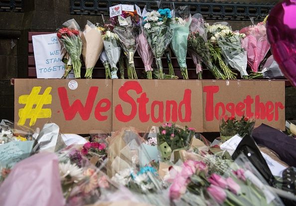 A memorial for the Manchester Arena bombing victims.