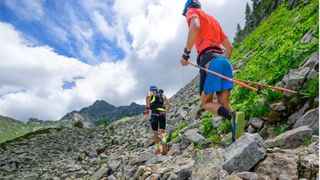 Hikers on a mountain