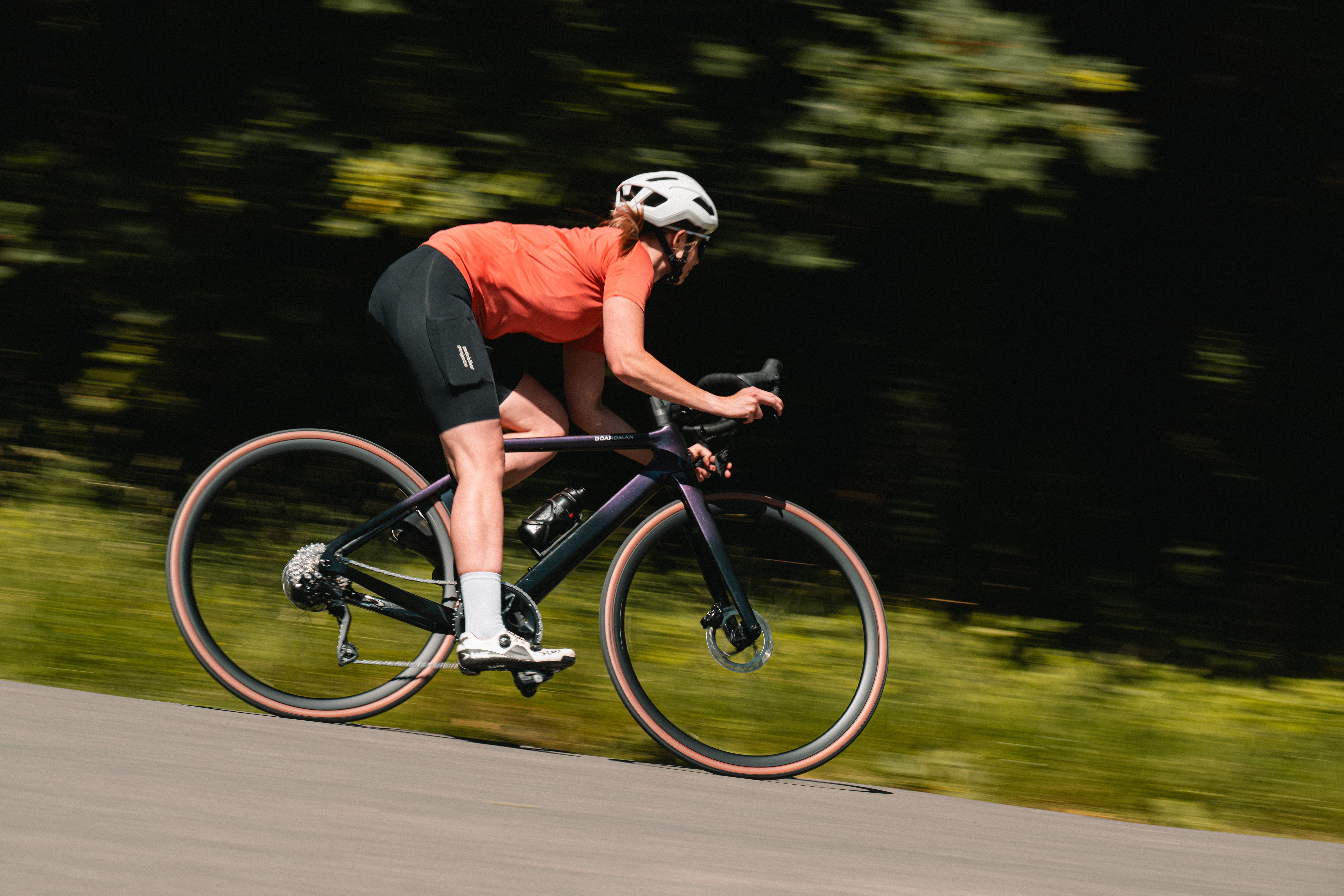 Michelle on the drops and descending