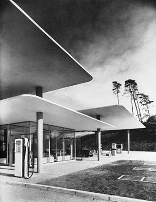 Mid 50s filling station, German Autobahn.