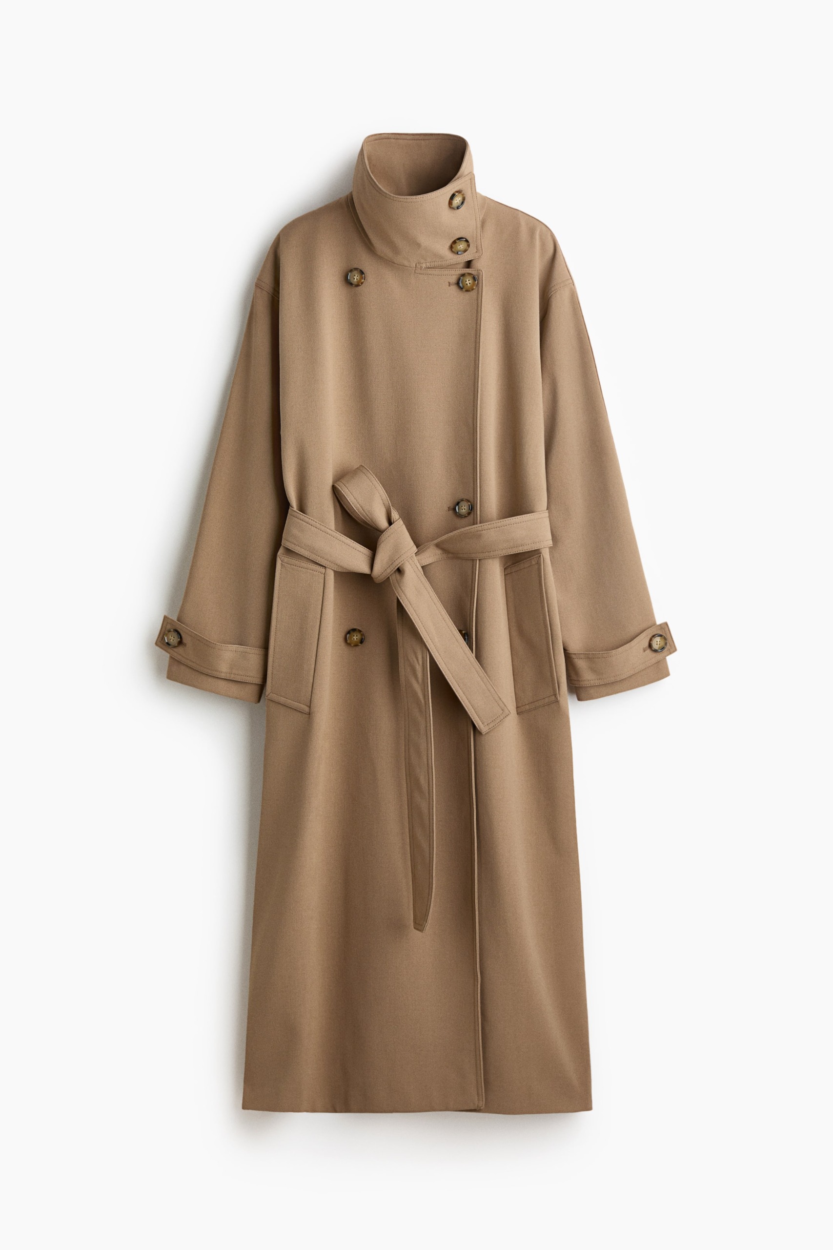 Oversized Twill Trench Coat