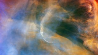 colorful cloud of gas orion nebula 