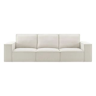 DUSK Brooklyn 3 Seater Sofa in Ivory on a white background