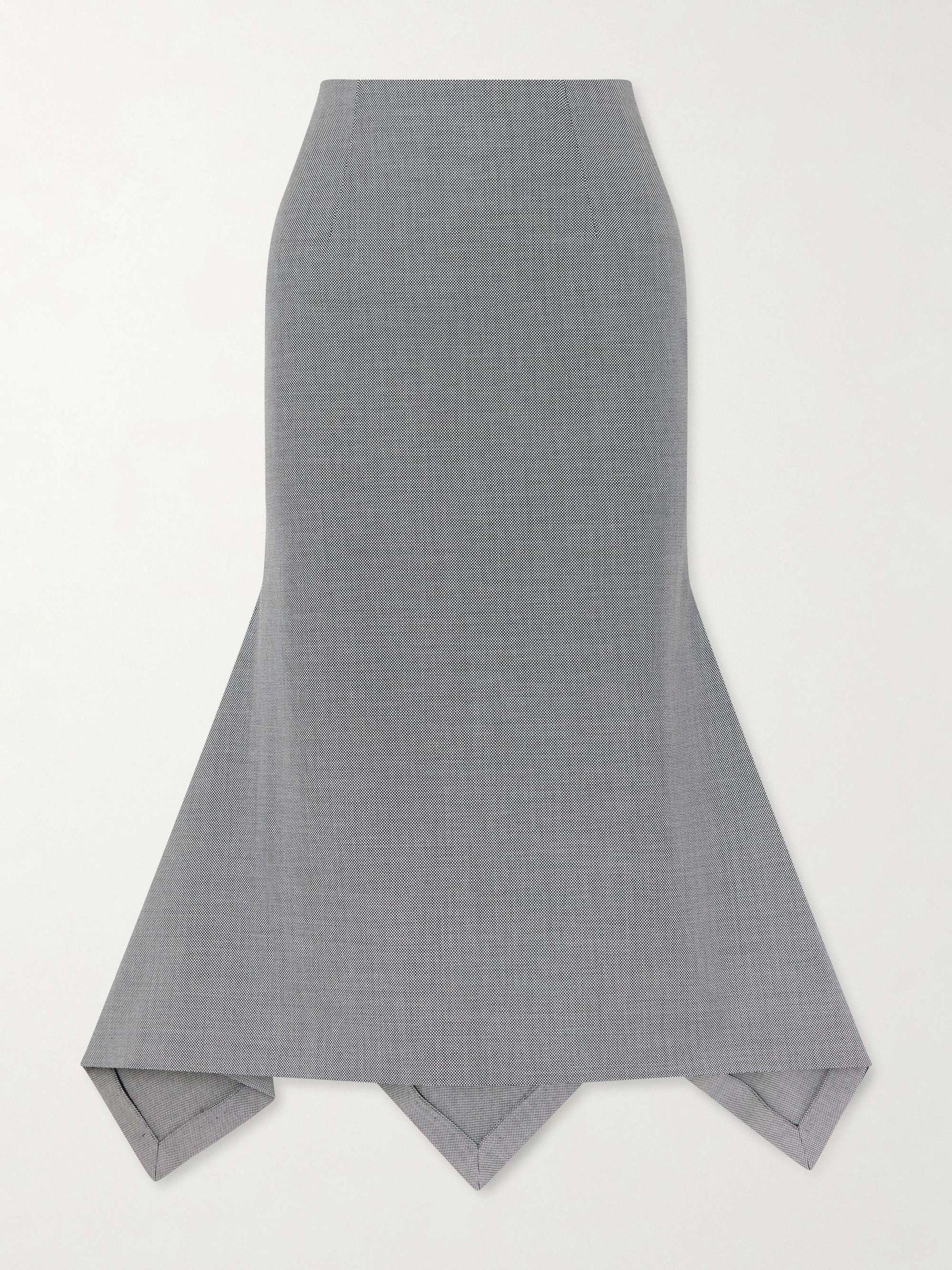 Wool and Cotton-Blend Midi Skirt