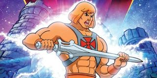 he man glowing with sword animated