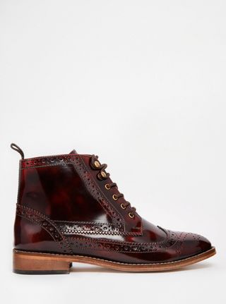 ASOS Leather Brogue Lace Up Boots, £55