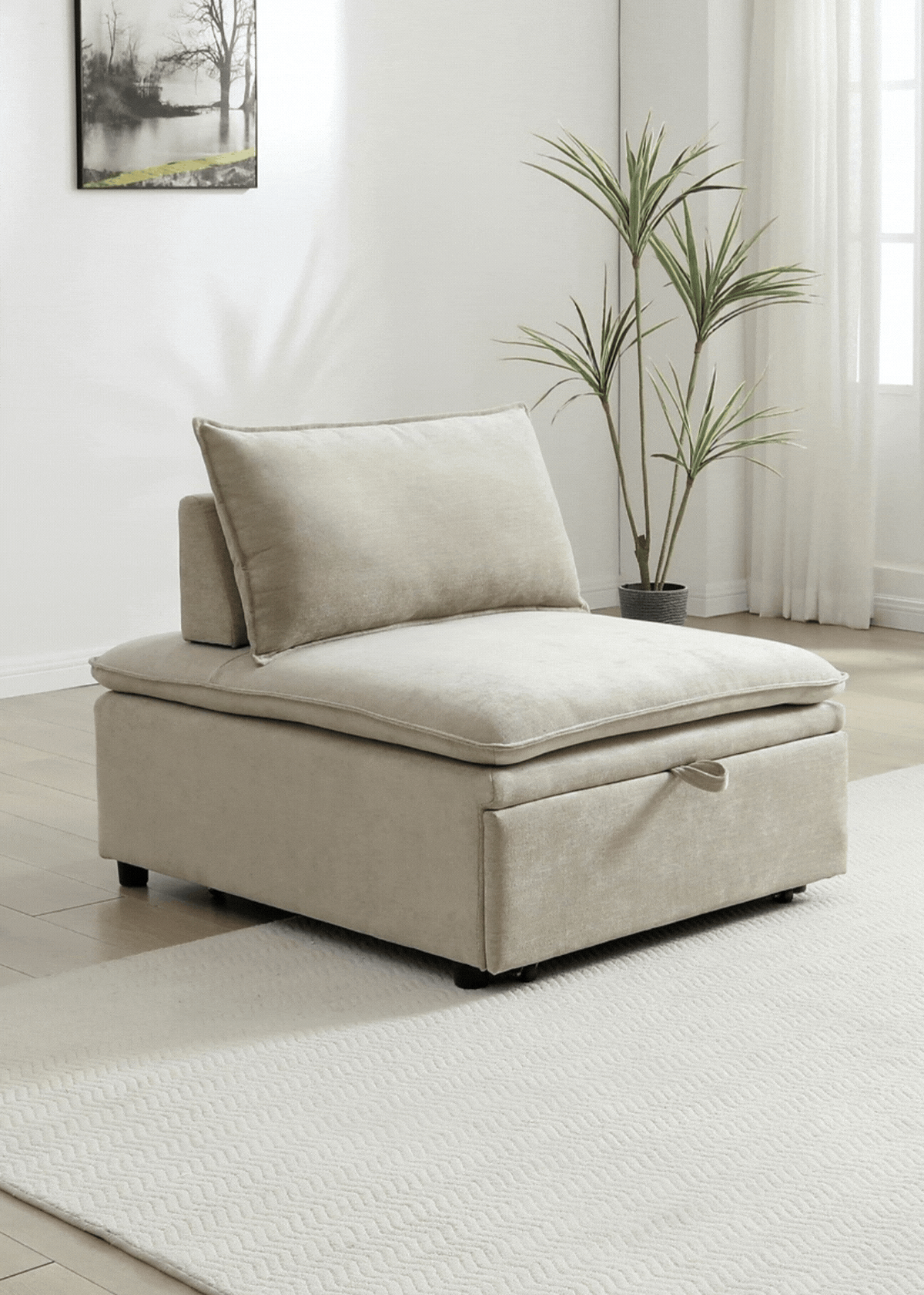 Roscoe Chenille Chair Sofabed