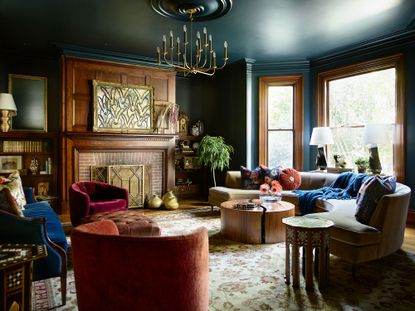 Bold color schemes bring original features to life in this historic ...