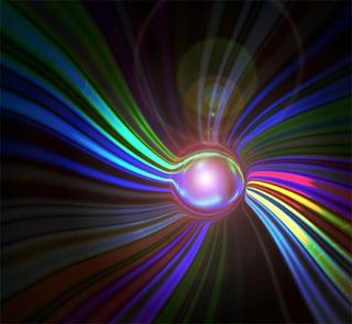 An illustration of a 'super-photon' created when physicists turned photons of light into a state of matter called a Bose-Einstein condensate.