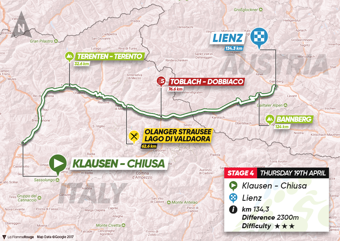 Tour of the Alps stage 4 map