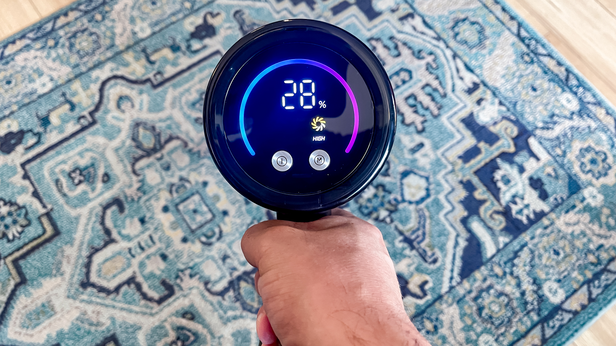 Eureka ReactiSense stick vacuum LED display