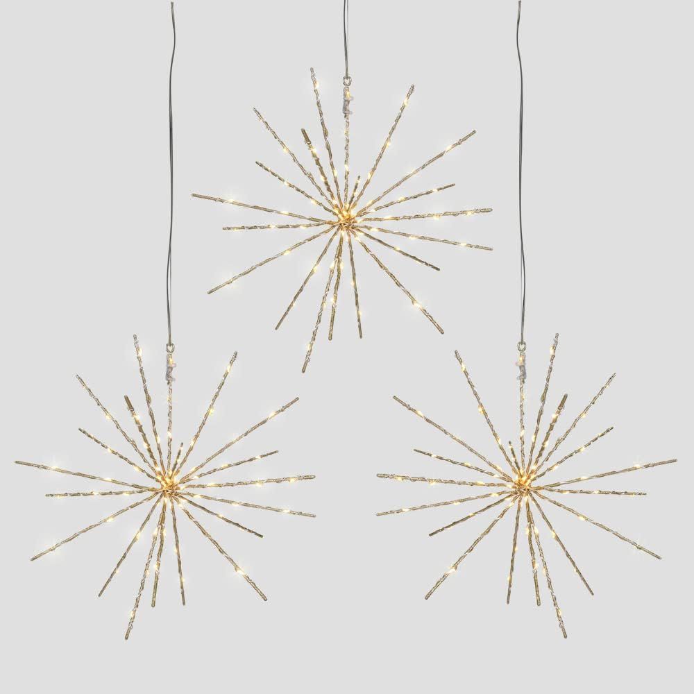 Philips Gold Glitter Hanging Starburst Lights