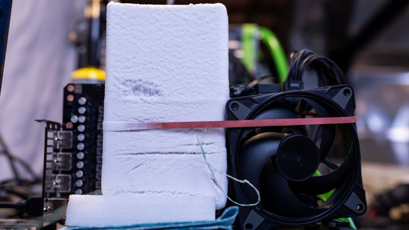 RTX 5090 strapped to LN2 cooling