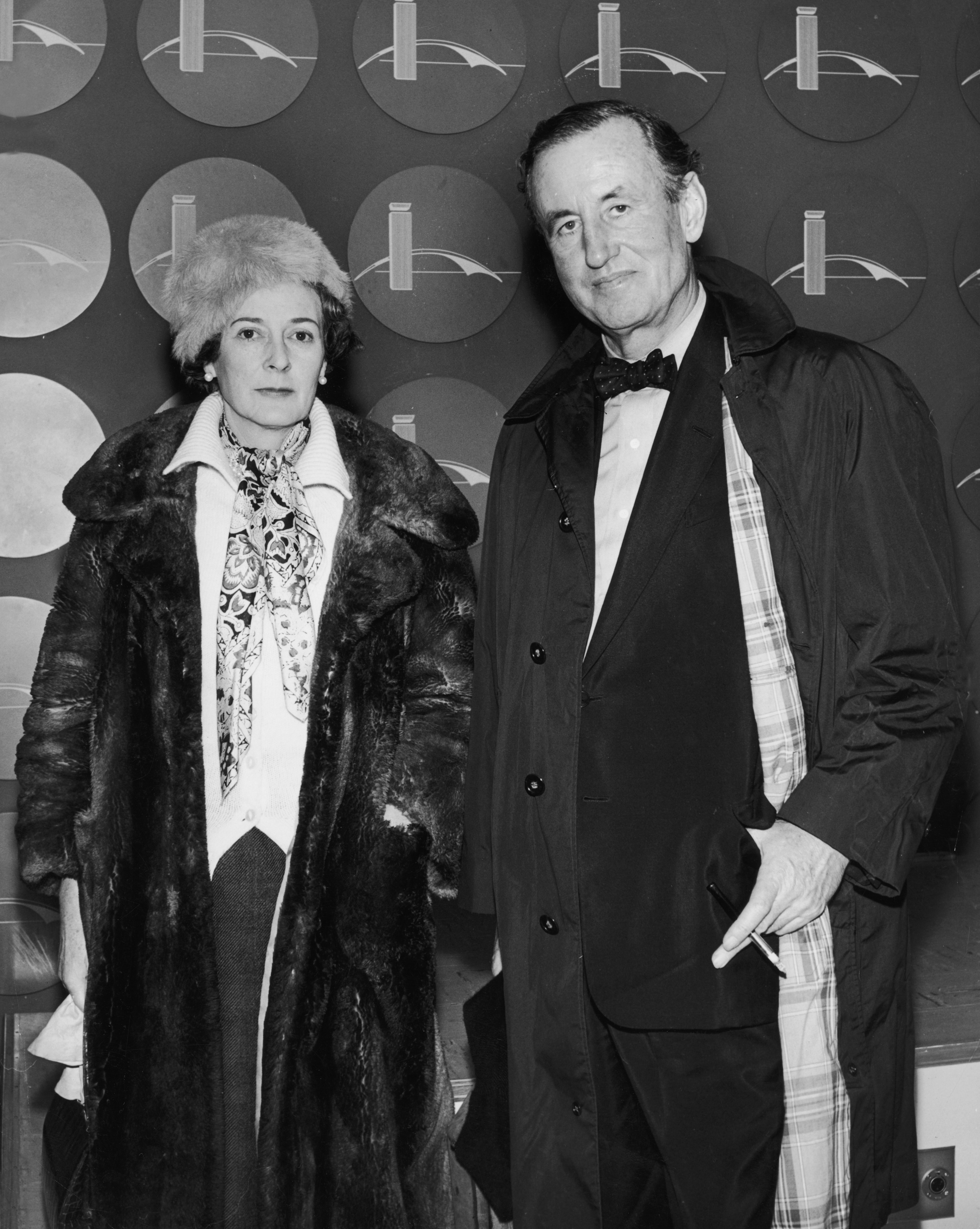 Ian Fleming and his wife Ann arrive in New York, February 1962. They are stopping there on a journey between London and Jamaica.
