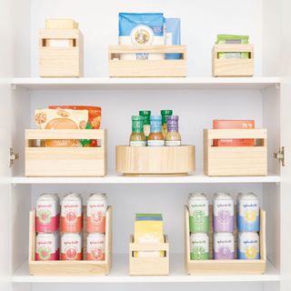 Wooden pantry storage solutions
