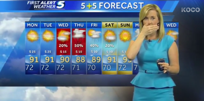 Watch this Oklahoma City meteorologist get shaken by an earthquake on live TV