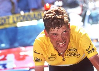 Jan Ullrich in the yellow jersey at the Tour de France
