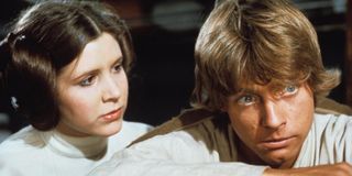 Carrie Fisher and Mark Hamill as Leia and Luke in Star Wars: A New Hope