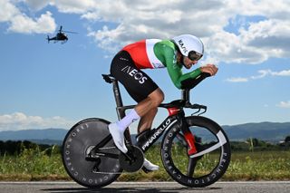 Filippo Ganna in a time trial