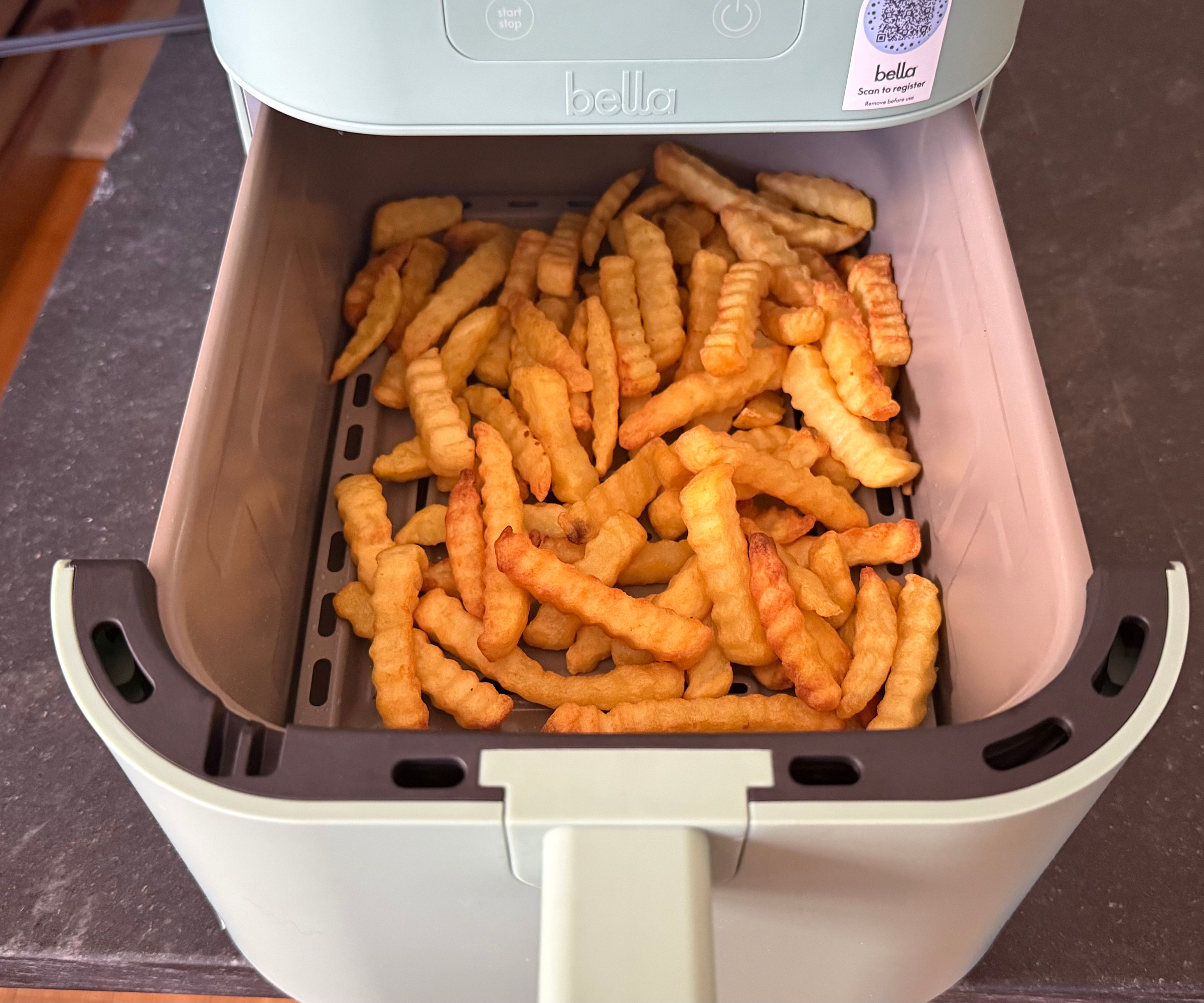 French fries cooked in the Bella FitsAnywhere 4QT Air Fryer