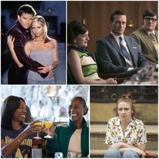 a collage of the best tv shows of all time including buffy mad men insecure and girls