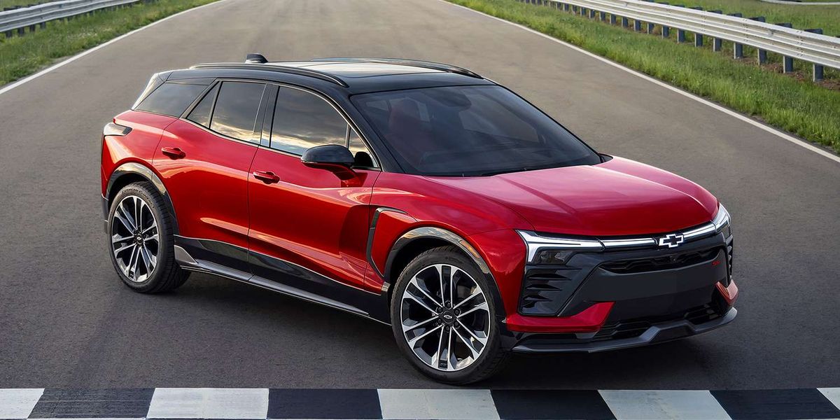 chevy blazer ev on race track