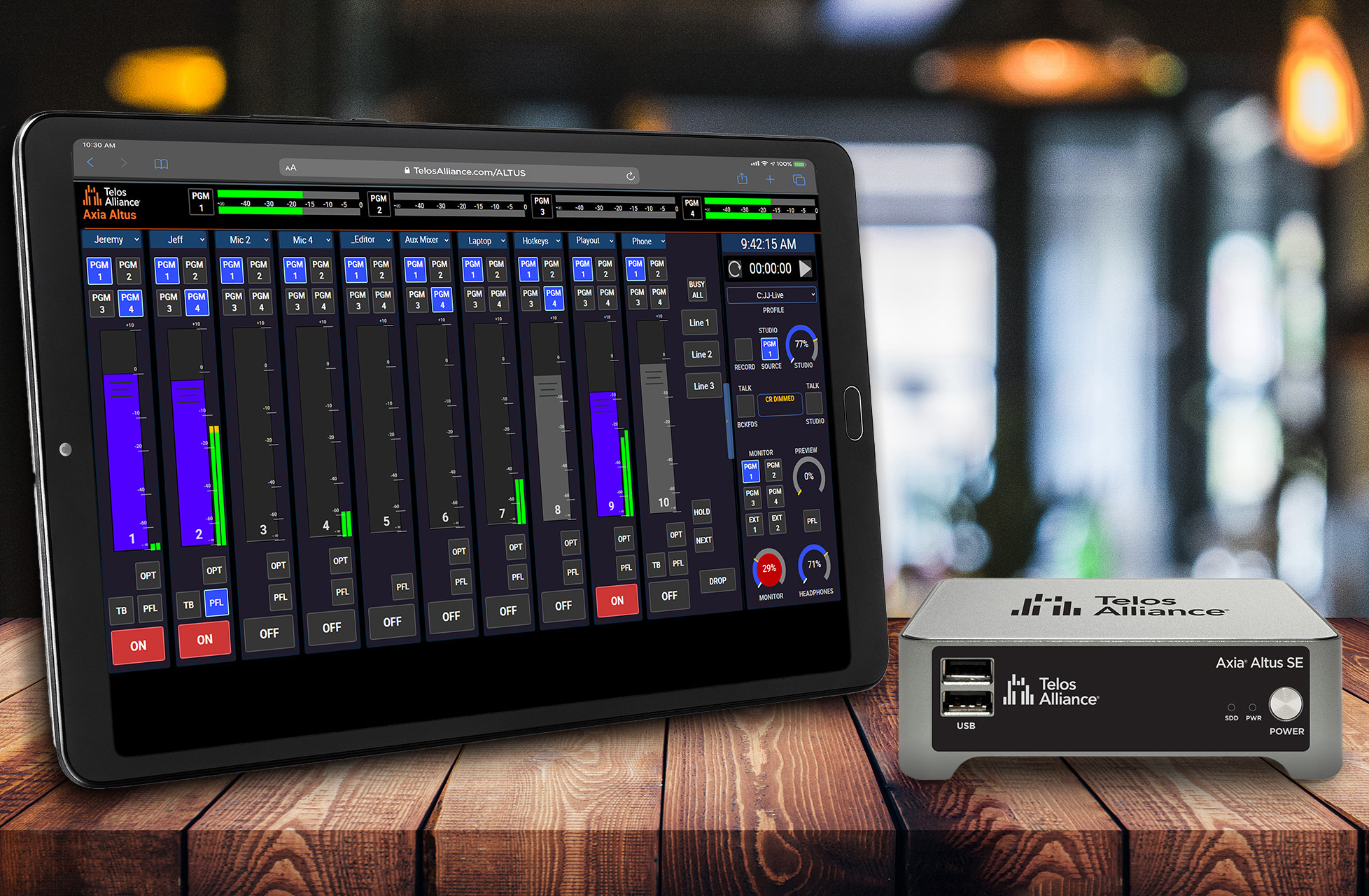 Telos Alliance is showcasing its Axia Altus and Studio Essentials lines..