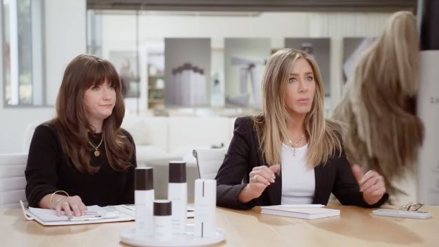 Jennifer Aniston haircare branding