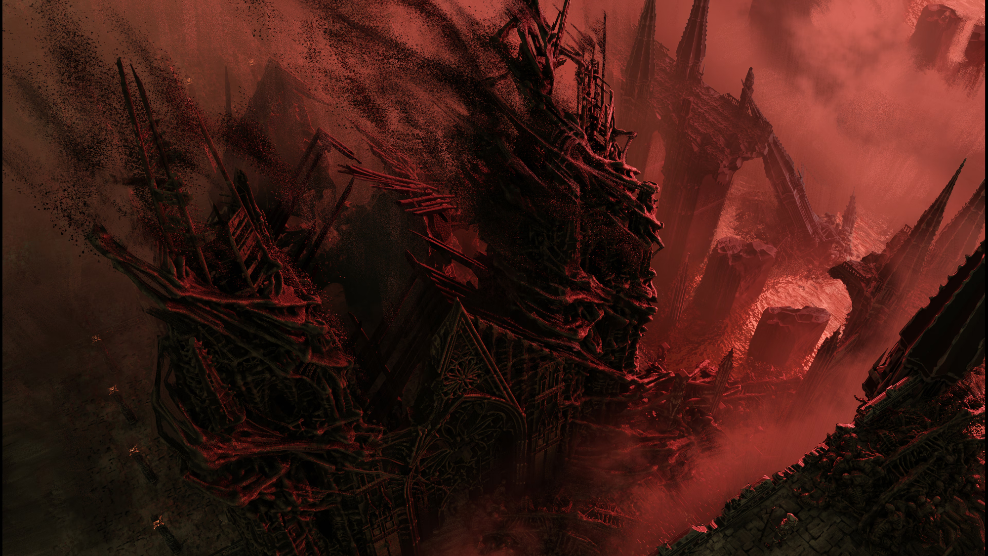 An image of Diablo's world, Sanctuary, destroyed in Diablo 5