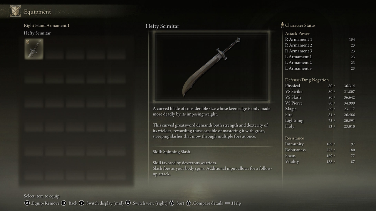 Elden Ring Tarnished Edition - Hefty Scimitar